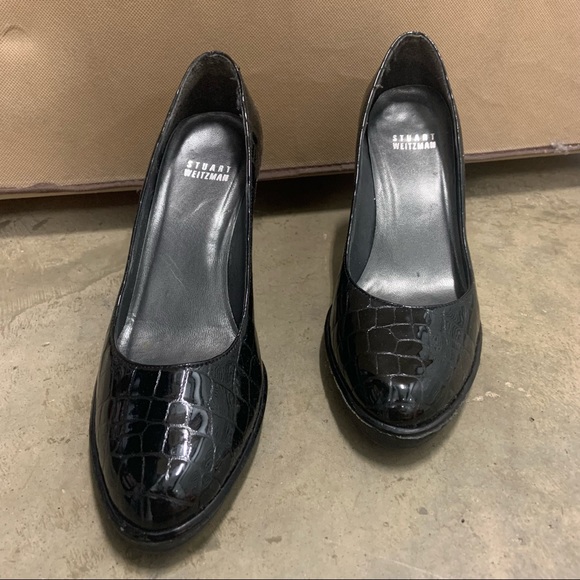 *WORN ONCE* Stuart Weitzman Patent Croc Heels - Picture 11 of 12